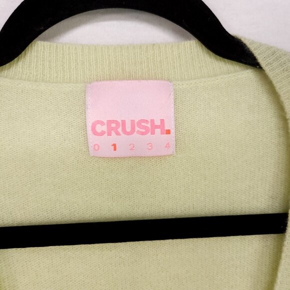 Crush Cashmere Cashmere Cardigan Size 1 Button Front Canggu Fine-Knit Pockets - Picture 5 of 14